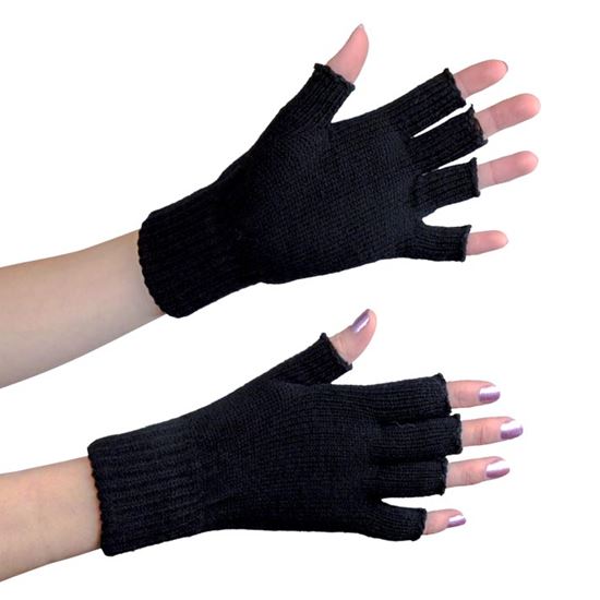 Vingerloze handschoenen zwart - 